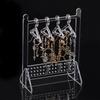 Jewelry Organizer Stand Acrylic Mini Coat Hanger Rack Earring Display Stand Jewelry Show Case Earring Hook for Girls