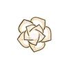 Camellia Brooch High-end Women's Pearl Brooch with Hollowed-out Design Simple Flower Pin
