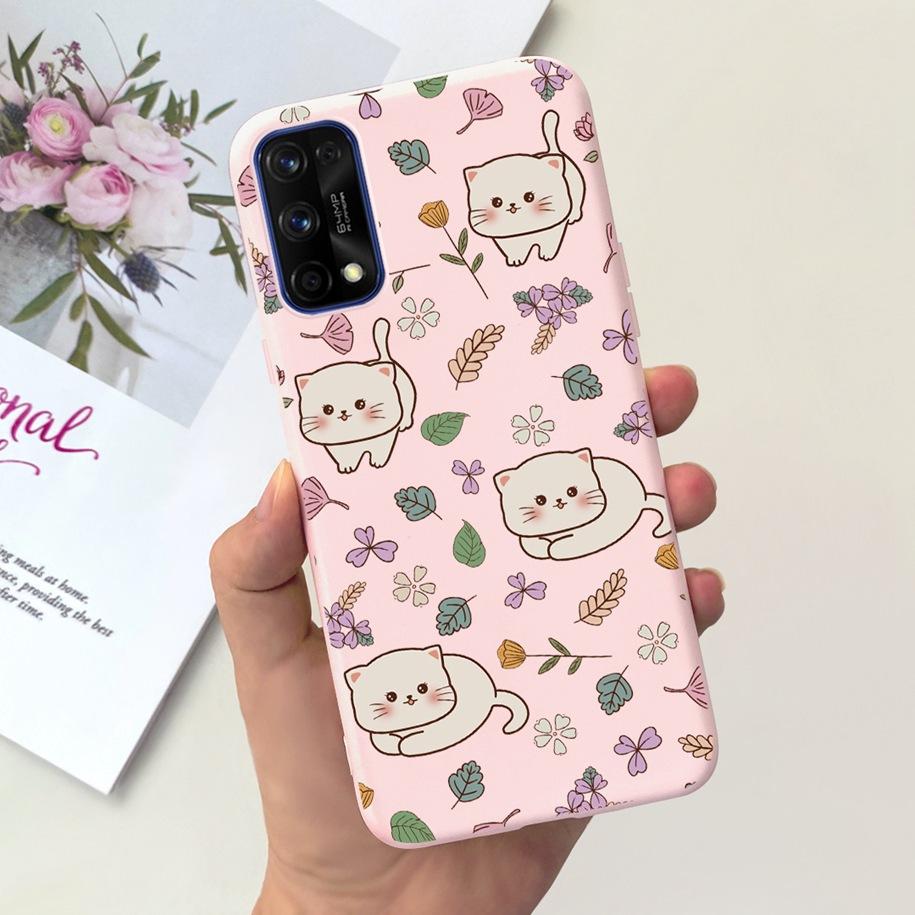 For Realme 7 5G Case RMX2111 Cover New Fashion Flower Girls Painted Funda Soft TPU Cases For Realme 7 Pro Realme7 RMX2155 Bumper