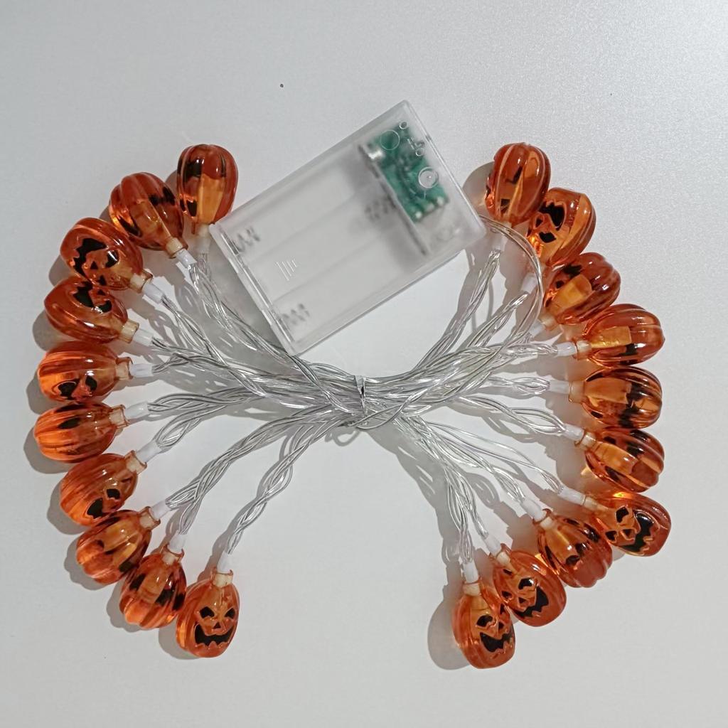 Halloween Pumpkin String Light Battery Operated LED Decoration Lamp Horror Atmosphere Light For Festival Party Bar&Haunted House