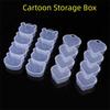 Multi-grid Transparent Plastic Storage Box Four-piece Storage Box  Hair Accessories Storage