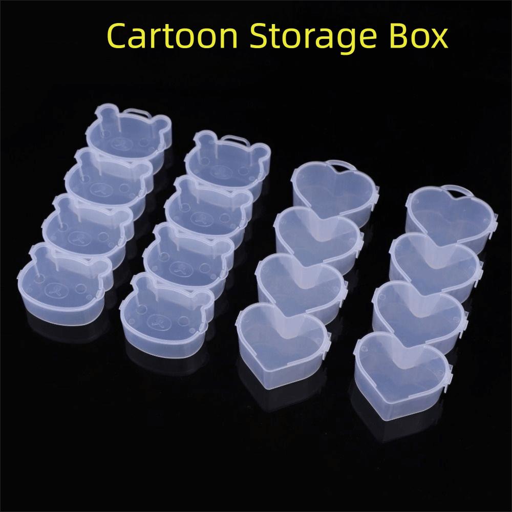 Multi-grid Transparent Plastic Storage Box Four-piece Storage Box Hair Accessories Storage