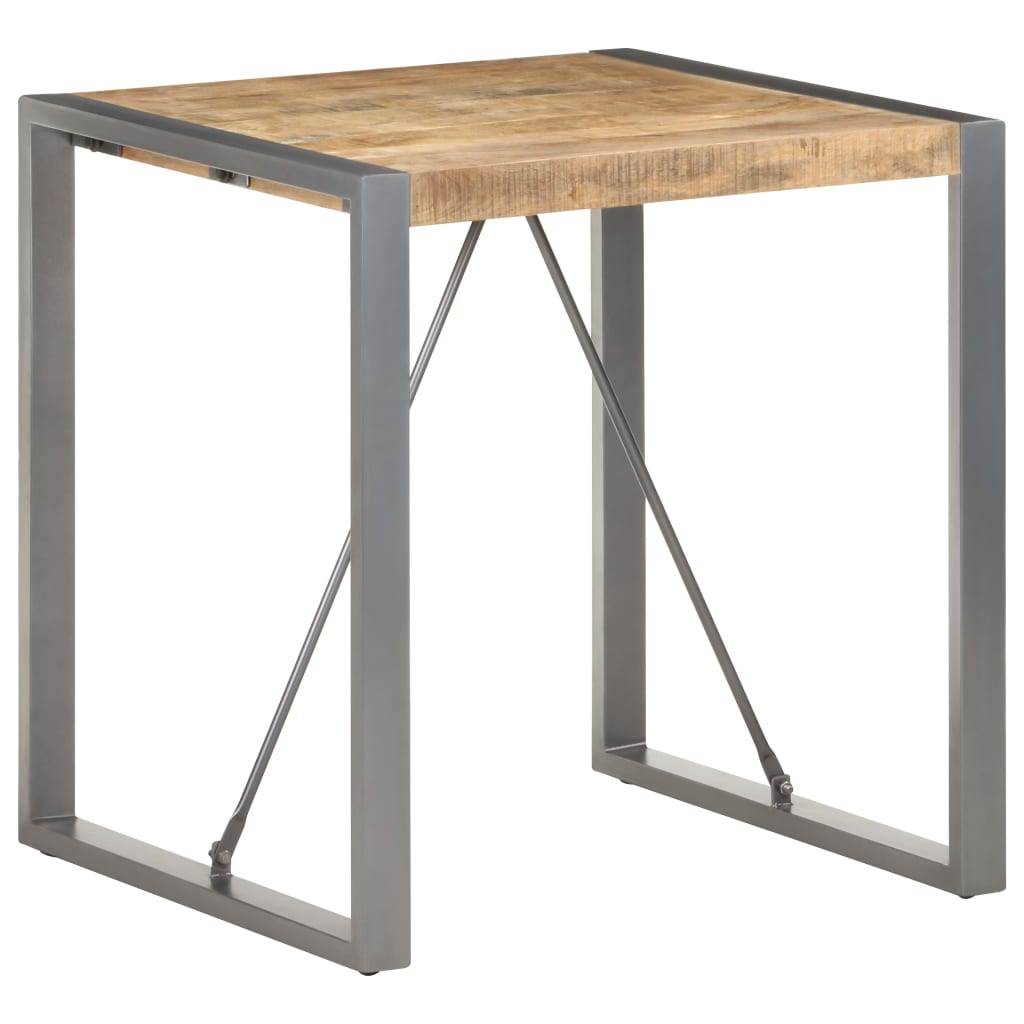 Dining Table 70x70x75 cm Rough Solid Mango Wood