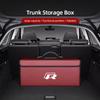 Lijk1 Car Trunk Leather Storage Box Auto Interior Organizer Accessories For VW GTI Polo Golf Passat Tiguan Arteon Touareg Taigo Caddy