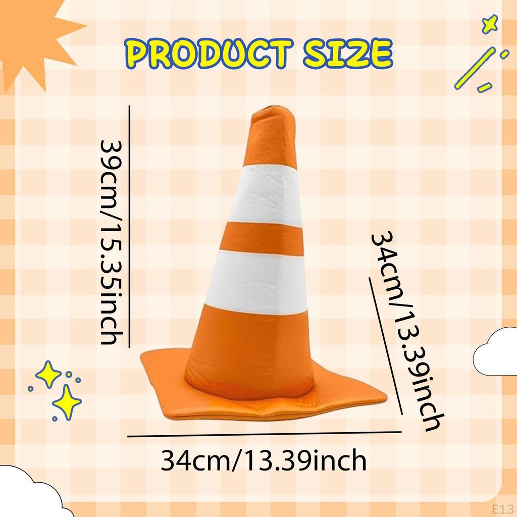 Czapka Pachołek Drogowy Pachołki Budowlane na Karnawałowe Święto