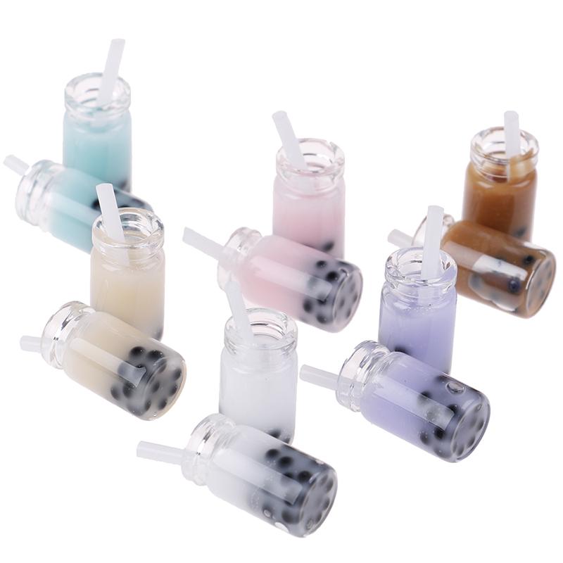 2 ks 1/12 miniaturní doplňky domečku pro panenky Simulace Pearl Milk Tea Model Drink