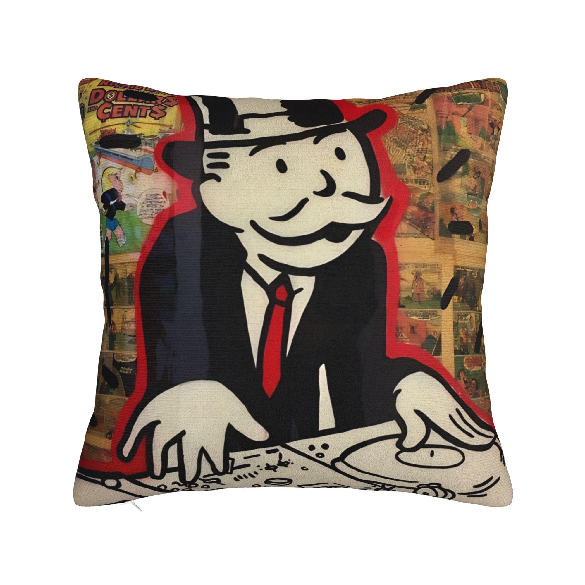 

Bed Decorations Monopolyes money game Pillowcases Accessories Pillow Cover Square Multi-Size 12x12in 30X30cm