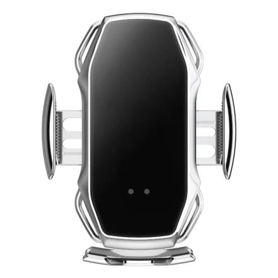 

Универсальный автомобильный держатель для телефона с интеллектуальным датчиком 15 Вт, подставка для быстрой зарядки, беспроводное зарядное устройство серебряный