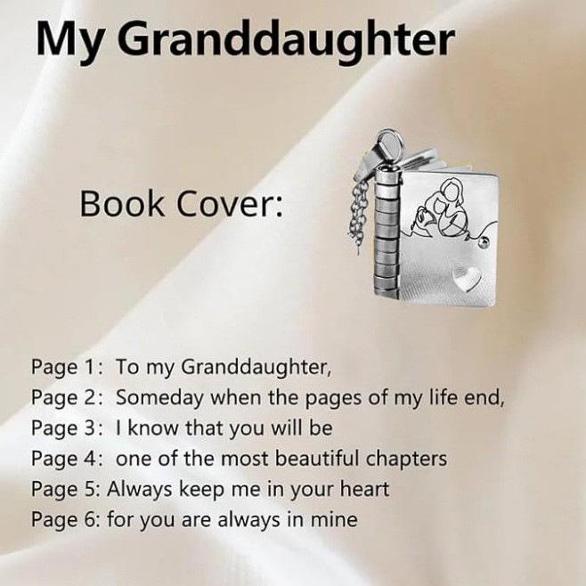 Buch Halskette Frau - Edelstahl Partner Halskette - Öffnbarer Anhänger Titan Liebesbrief Halskette