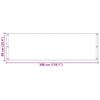 Balcony Privacy Screen Sand 90 X 300 Cm HDPE and Aluminum