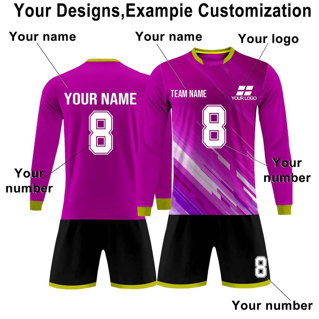 Personalisierte Shirts Kit Herren Mädchen mit Namen Nummer benutzerdefinierte Fußballtrikots für Jungen Trainingsanzug