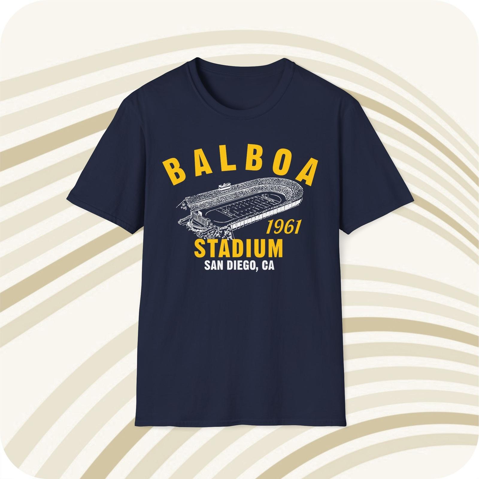Balboa Stadium 1961 Classic Cut Football T-Shirt - San Diego Chargers L