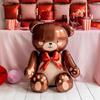 1pc3D Cute Cartoon Embracing Bear Aluminum Film Balloon for Birthday Party, Valentine's Day, Bridal Gift Party, Wedding, Shower