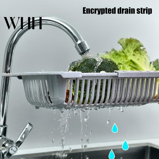 Kitchen Utensil Drainer Retractable Drain Basket Over-the-sink Multifunction Food Grade Extendable Fruit Vegetable Durable Sink Washing Colander