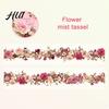 Scratch-resistant Tape Floral Washi Tape, Vintage Flower Pattern PET Decorative Healing Color for Junk Journal Supplies, Scrapbooking, DIY Crafts,