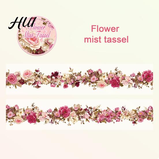 Scratch-resistant Tape Floral Washi Tape, Vintage Flower Pattern PET Decorative Healing Color for Junk Journal Supplies, Scrapbooking, DIY Crafts,