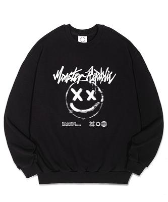 MONSTER REPUBLIC Smile White Sweatshirt Black_B8139