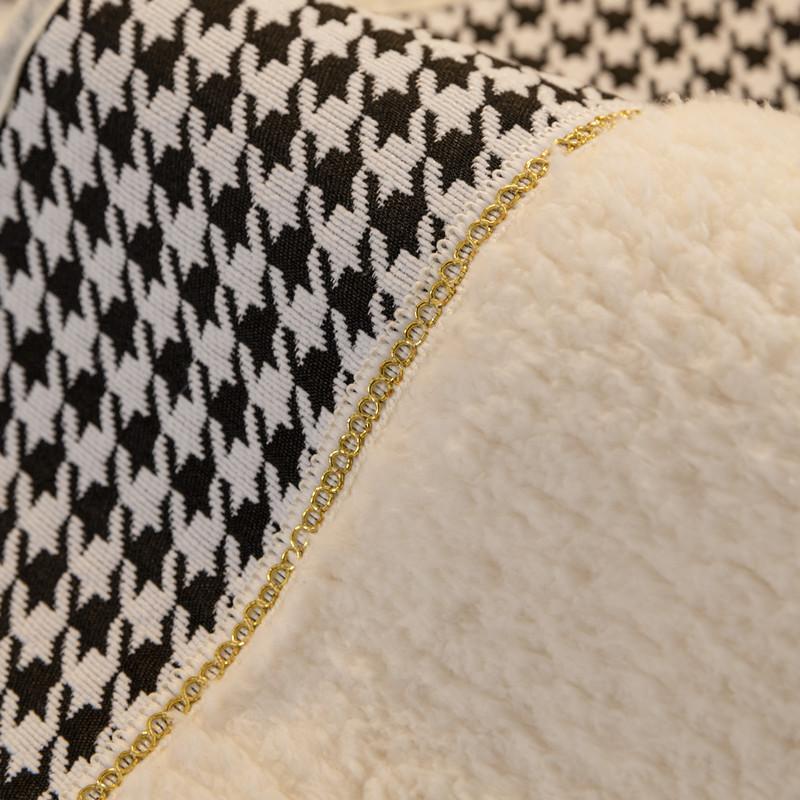 Современный клетчатый плюшевый чехол для дивана — фото 7