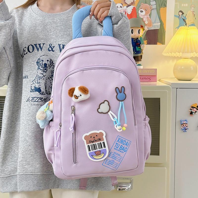 Schoolbag Korean Schoolbag Female Ins Style High Value Niche Junior High School Girl High School Primary School Student Lightweight Cute Backpack 