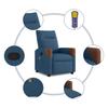 Massage Chair Blue Fabric