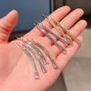 2/3/4PCS  X-shaped Hair Clips Shiny Rhinestone Fashionable Small Hair Clips Fringe Decorative Clips ringe Decorative Clips