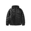 Apostrophe Comma Glossy Multi-Line Light Hoodie Padded Jacket_Black