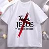 Team Jesus Graphic with Red Cross T-shirt Unisex Women Believe Cross Bible Jesus T Shirt Easter Christian Tshirts Graphic Tees Tops