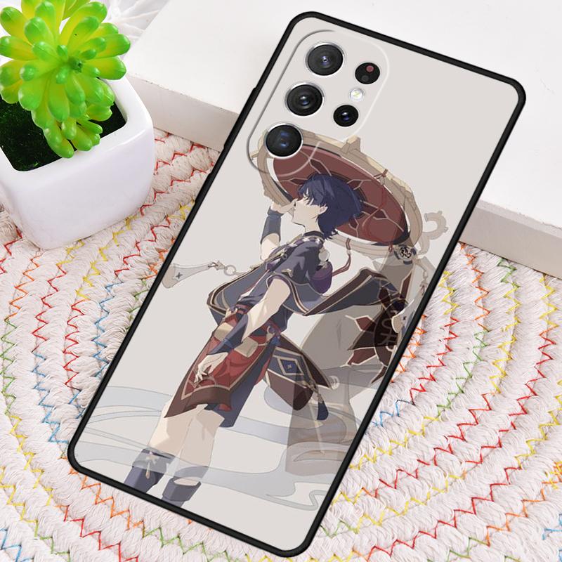 Scaramouche Genshin Impact soft Phone Case For Samsung Galaxy note 10 pro S26 S25 S24 S23 S22 Ultra Plus S21 FE S20 Cover