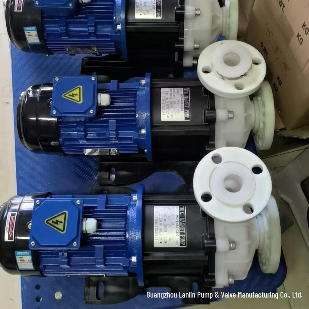 MPH-423 Acid & Alkali Resistant Magnetic Drive Fluoroplastic Pump for Semiconductor Exhaust Gas Purification and Electroplating Cleaning.