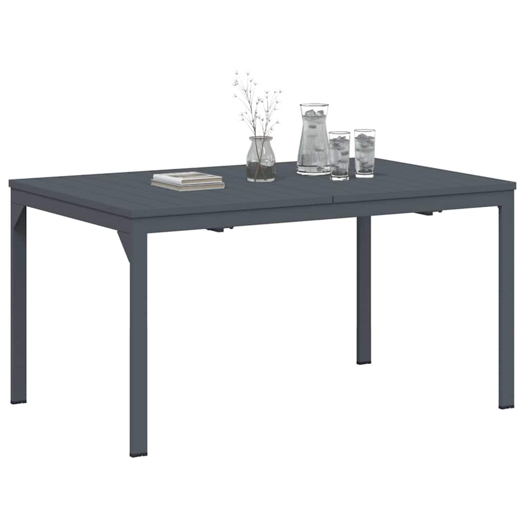 Outdoor Dining Table Foldable Anthracite 210 x 90 x 73 cm Steel