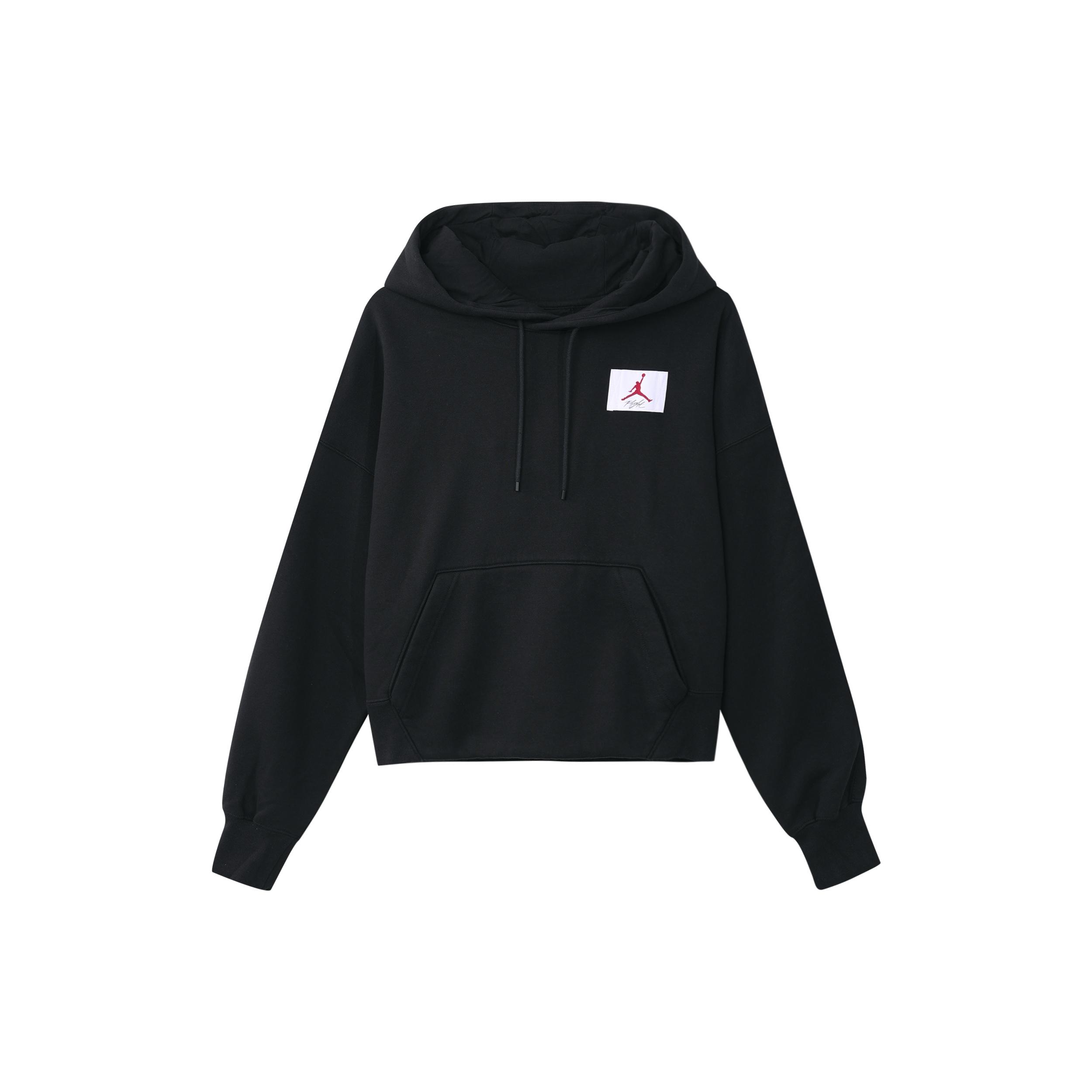 (WMNS) Air Jordan Flight Fleece Pullover Hoodie Black Women s DB9067-010 L