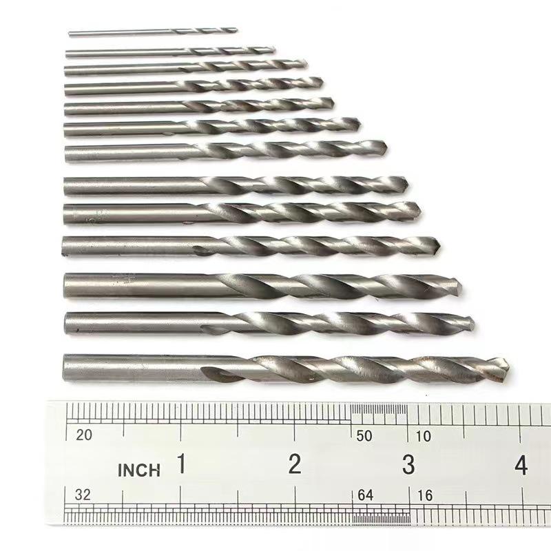 13 Pieces HSS Twist Drill Set Straight Shank Twist Drill Woodworking Drill Bit Titanium-plated Twist Drill Set