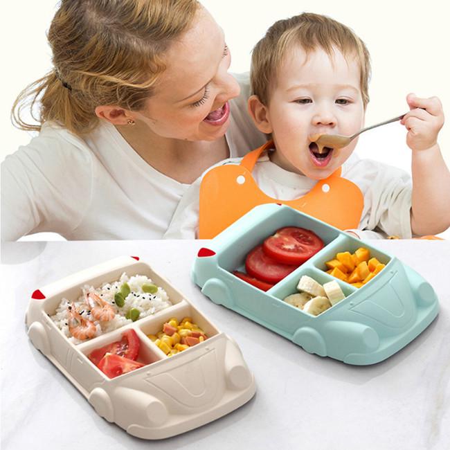 Baby Food Containers Infant Bamboo Fiber Training Dishes Feeding Sets Kids Tableware Bowl Cup Plates