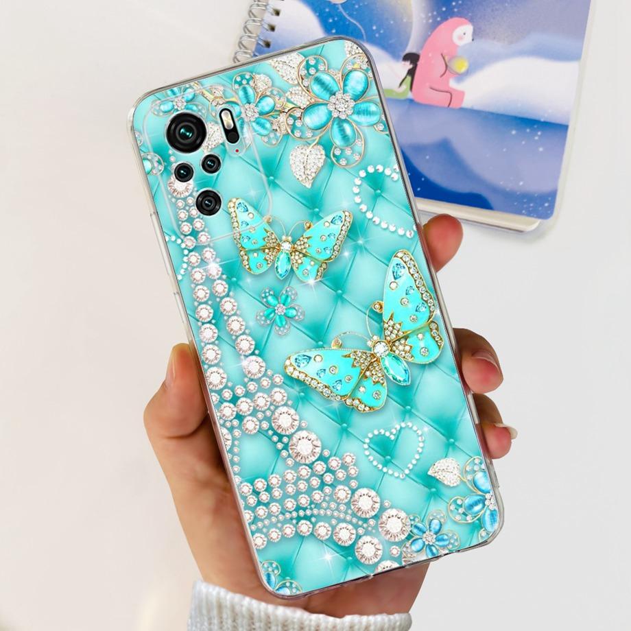 For Xiaomi Redmi Note 10 4G 5G Case Redmi Note 10 Pro 10 Lite Cover Soft TPU Slicone Clear Bumper Mi Note10 Lite Beautiful Capas