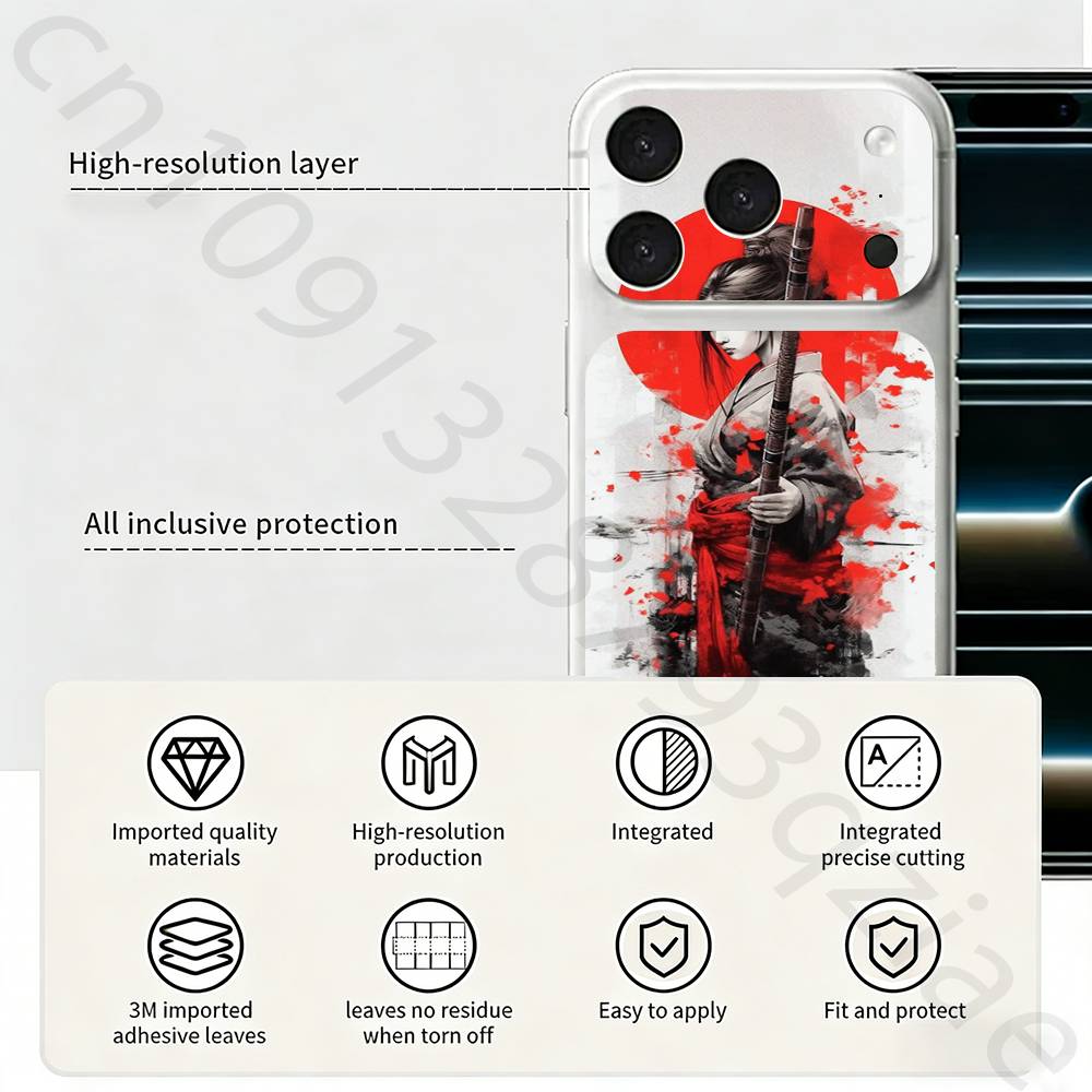 Renaissance Art painting For iPhone 17 pro Max /17 pro Full Cover Decal Skin Wrap 3D Colorful Rear Protective Sticker Film