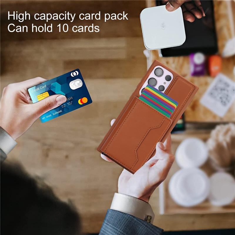 Magnetic Leather Wallet Card Phone Case for iPhone 15 14  Pro Max 13 Plus 12 11 for Samsung Galaxy S23 Ultra S22 A54 A14 A34 A53 A13 A52 Flip Cover