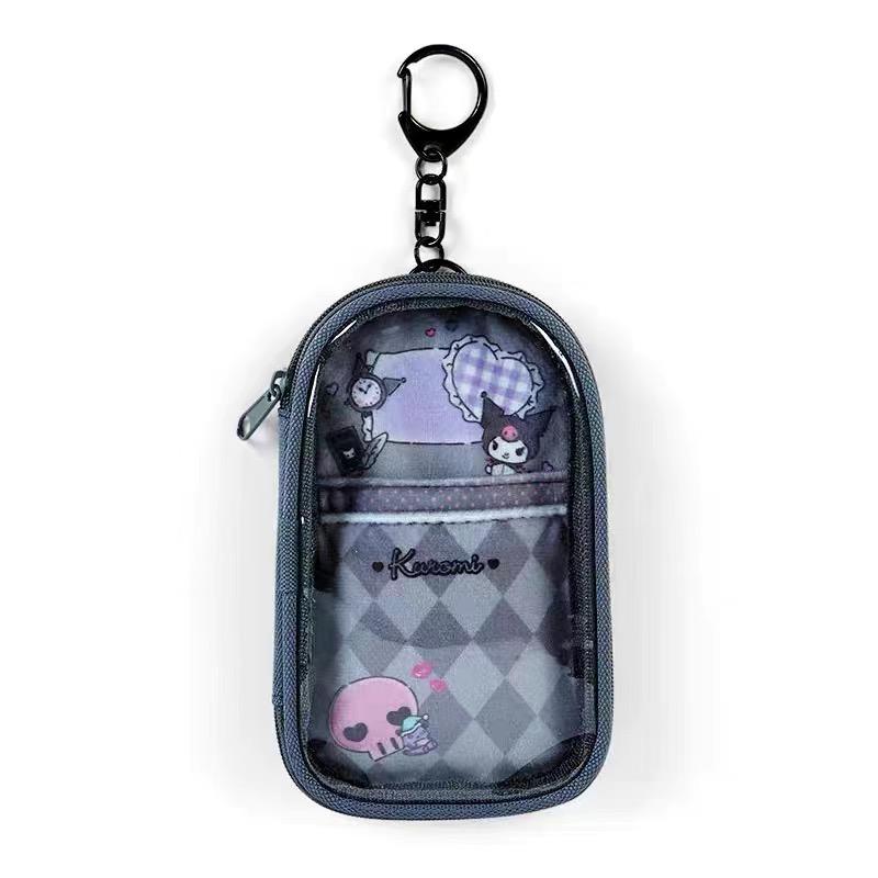 Sanrio Cinnamoroll Kuromi Anime Kawaii Almacenamiento Bolso de Mano Colgante My Melody Bolsa de Pvc