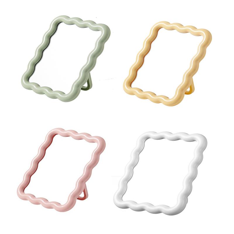Corrugated Irregular Makeup Mirrors Desktop Makeup Mirror Makeup Mirror Aesthetic Room Decor Woman Makeup Supplies