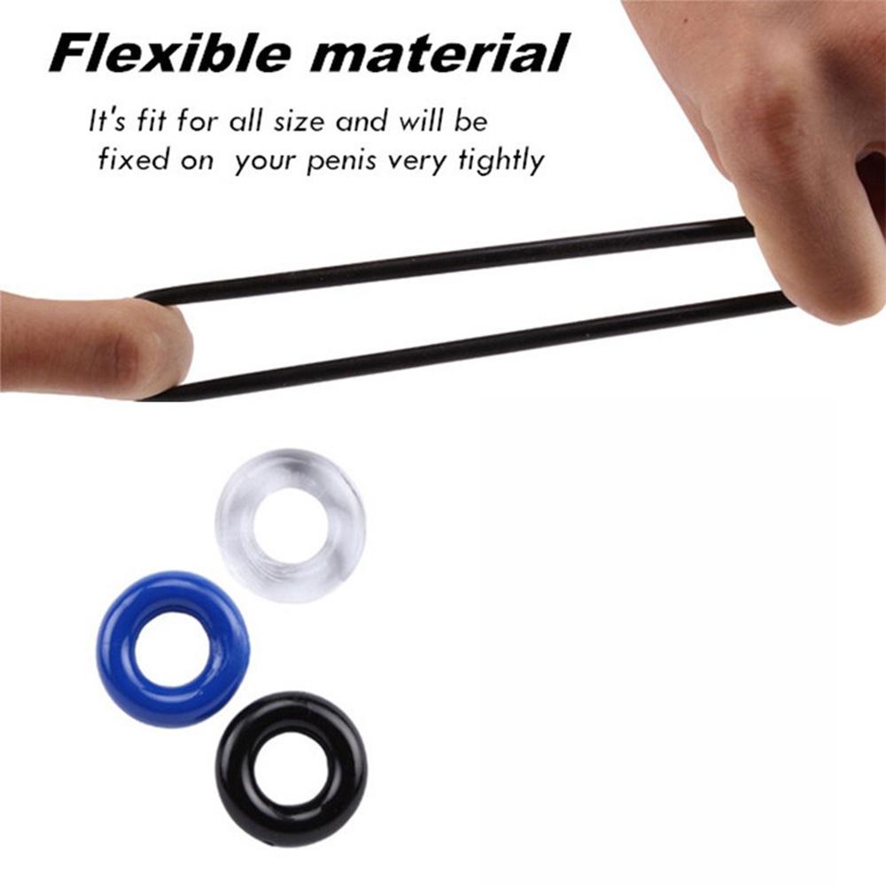 3pcs Male Penis Ring Delay Ejaculation Scrotal Trainer Binding Ball Stay Hard Beaded Cock Ring Sex Toys Gift For Men Gay Couple