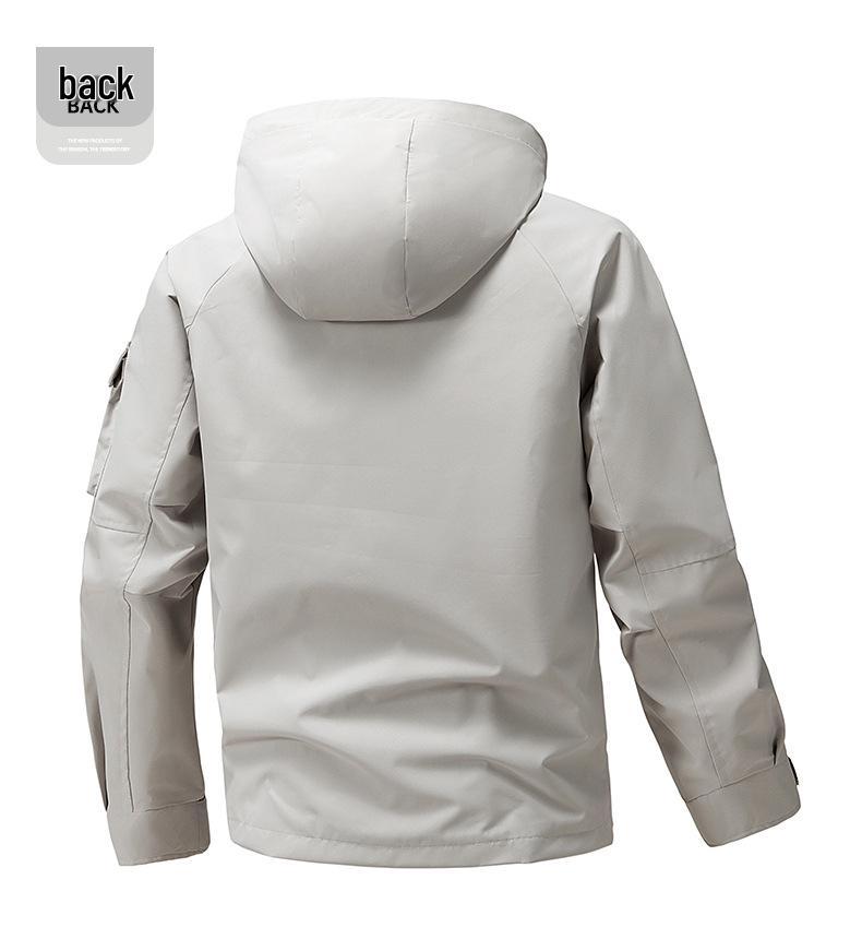 Men's Versatile Hooded Windbreaker: Trendy, Casual, Sporty, and Minimalist for Spring and Autumn