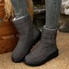 Women's Large Size Thick Sole Soft Sole Winter Warm Fur Snow Boots Padded Lined Ankle Boots Anti-slip Hiking Sports Cotton Boots