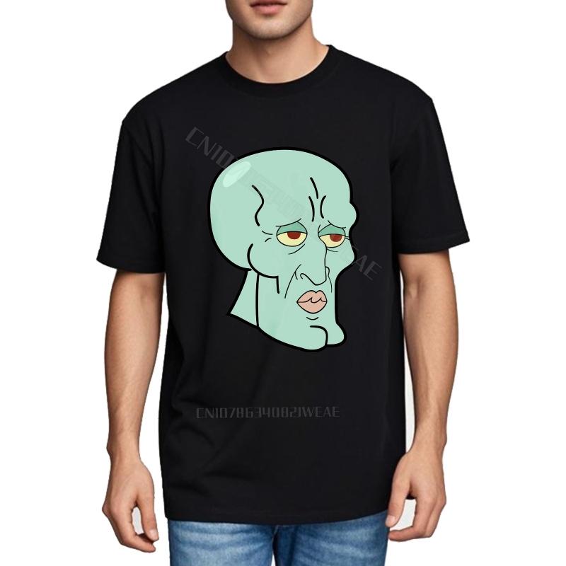 Unisexs Tshirt Quickdry Unisex Tshirt Green Alien Face On Black Cotton Casual Tee Classic Fashion Tshirt Vintage