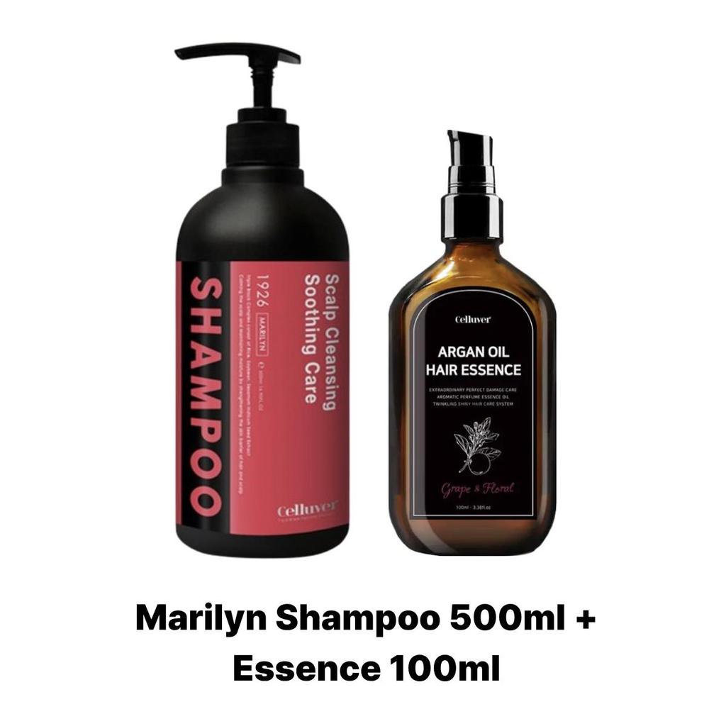 [Celluver] Triple Black Perfume Shampoo 500ml & Argan Oil Hair Essence 100ml Set