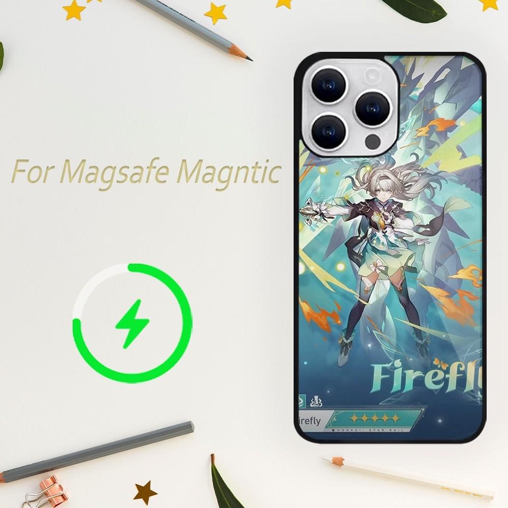 Honkai Star Rail Firefly Game Phone Case For iPhone 15 14 13 12 11 Plus Pro Max Magsafe Magnetic Wireless Charging