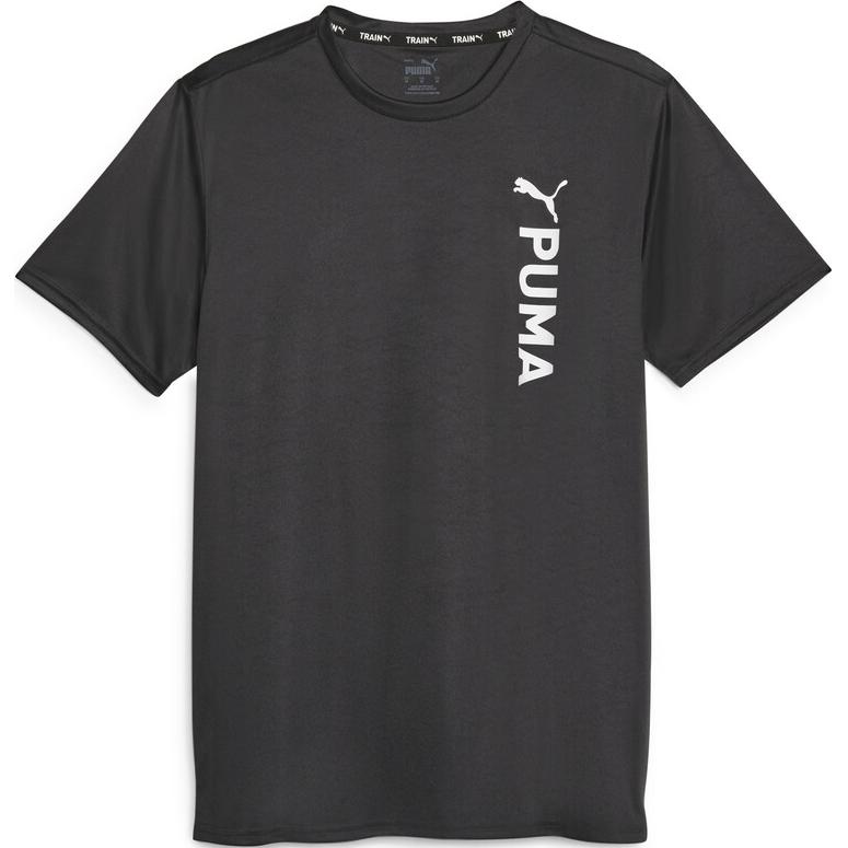 

Puma Fit Поли Лого Футболка с коротким рукавом и круглым вырезом Мужские топы Черный 523843-01 S