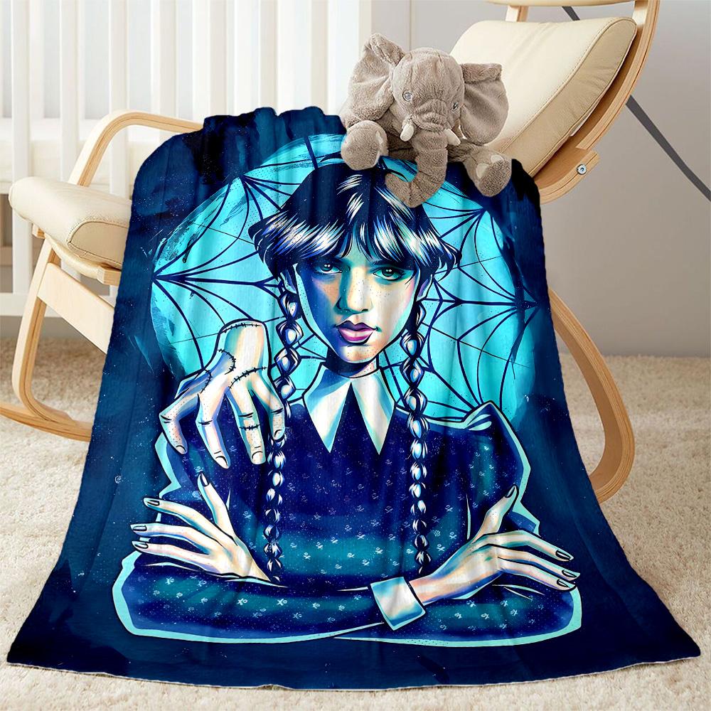 Wednesday Addams Clockwork Blanket Suitable for sofas,travel, living rooms also a good gift for friends and family Suitable for all seasons.