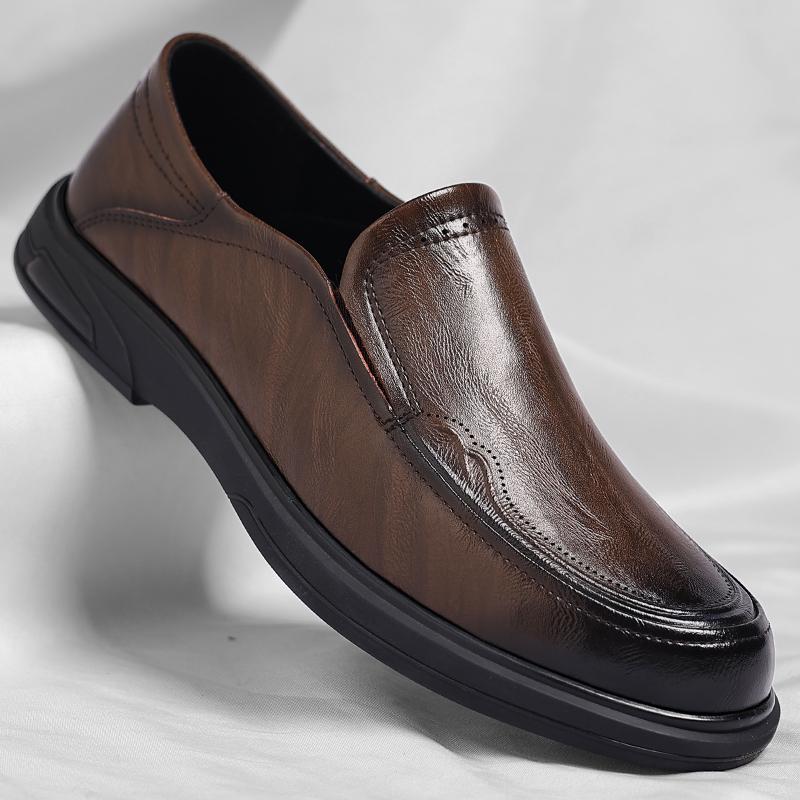 

Модные летние кожаные мужские лоферы Мужская дышащая обувь слипоны для вождения Роскошные мужские классические лоферы 2025 Новая мужская обувь для свадьбы 44 коричневый