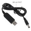 USB 5V to DC 9V Power Boost Line Adapter USB to 5.5mm 2.1mm Round Hole Connector