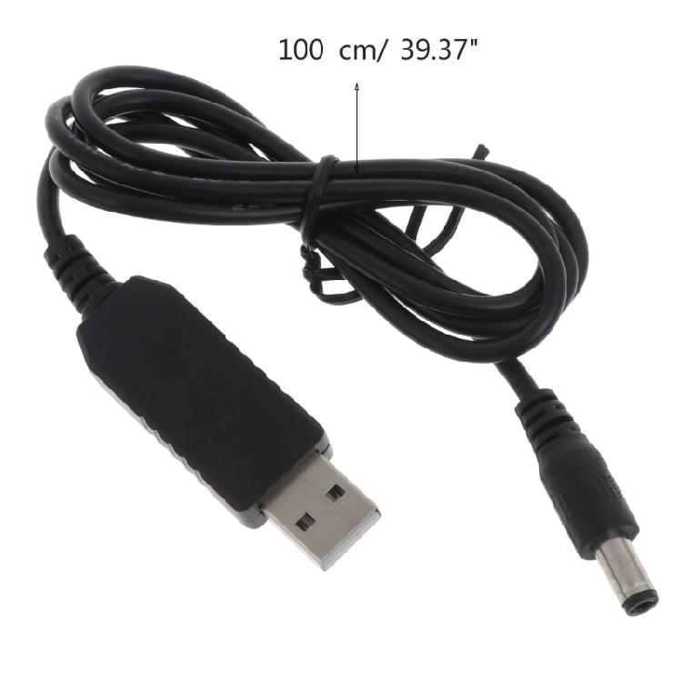 USB 5V to DC 9V Power Boost Line Adapter USB to 5.5mm 2.1mm Round Hole Connector