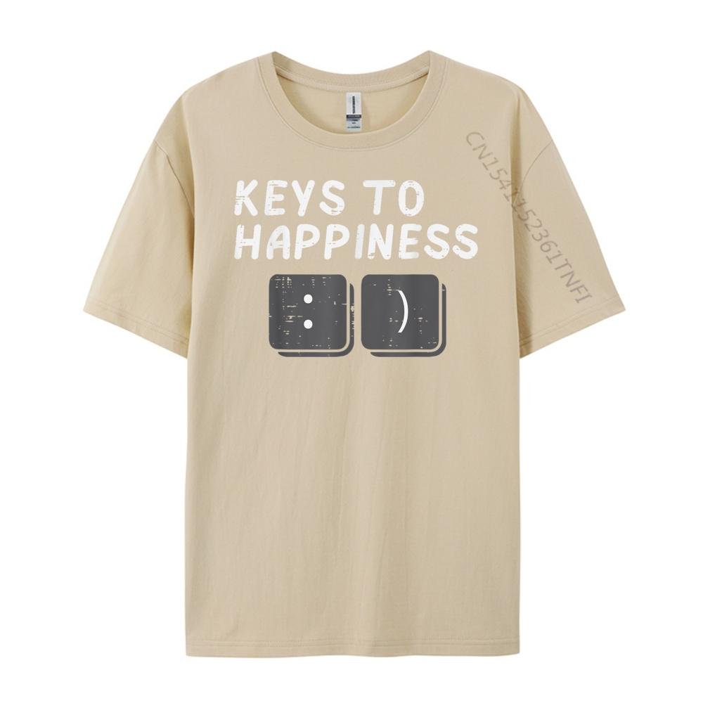 Keys To Happiness It Computer Tech Pun Women Graphic T Shirts Unisex Cotton Unisex Clothes